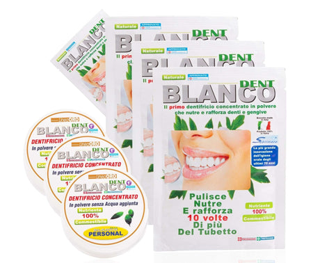 3 Kit Blancodent dentifricio in polvere + 1 ricarica omaggio Cosmesi ACCADEMIA IPPOCRATE   