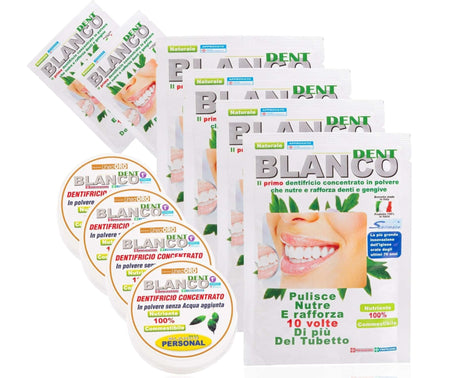 4 Kit Blancodent dentifricio in polvere + 2 ricarica omaggio Cosmesi ACCADEMIA IPPOCRATE   